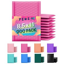 Yens® 200 #2 Poly Bubble Padded Envelopes Mailers 8.5 X 11 -Hot Pink picture