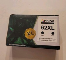 62 XL Ink Cartridge Black 2 Pack- NEW. Open Box Ankink  picture