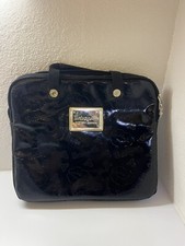 HHP Betsyville by Betsey Johnson Faux Patent Leather Zip Around Laptop Case Bag picture