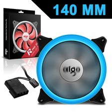140mm LCE Blue LED Case Fan Silent Sleeve Bearing 3/4pin Desktop PC Fan Cooling picture