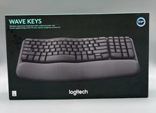 Logitech Wave Keys Bluetooth Keyboard - Black: Ergonomic Design, Wrist Rest picture