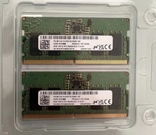 Micron 16GB (2x8GB) DDR5 5600MHz SODIMM Laptop Memory RAM MTC4C10163S1SC56BD1 picture
