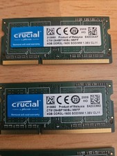 Crucial 4GB (x10=40GB Total) DDR3L-1600 1.35V SO-DIMM Laptop RAM Memory picture