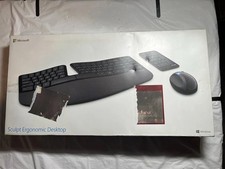 Microsoft L5V-00001 Sculpt Ergonomic Desktop Untested NO DONGLE - Black picture