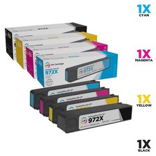 LD COMP Replacement for HP 972X Black, Cyan, Magenta & Yellow Ink Cartridges picture