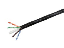 Monoprice Cat6 CMP Bulk Cable 1000 Feet Black UTP UL Solid 23AWG 550Mhz Plenum picture