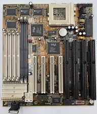 Super Socket 7 AT Soltek SL-54A5-s Motherboard DOS SIMM & DIMM Slots Works Rare picture