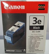 Canon 3e Black Ink Tank Cartridge GENUINE BCI-3eBK New Sealed picture