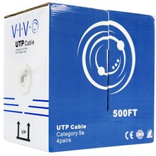 VIVO 500ft Bulk Cat5e LAN Ethernet Cable / Wire UTP Pull Box 500 ft Cat-5e Grey picture