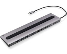 IOGEAR USB-C 8 Port Low Profile Docking Station - 4K@30Hz - 1 HDMI - 1 DisplayPo picture