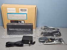 HDMI KVM Switch 8K@60Hz 2 In 2 Out 2-PC 2-Monitor - New in Open Box picture