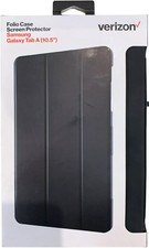 Verizon Folio Case & Tempered Glass Bundle for Galaxy Tab A (10.5 inch) - Black picture