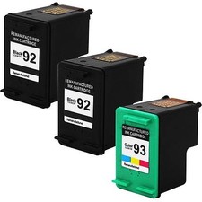 3PK Compatible For HP 92 93 Black Tricolor Ink C9362W C9361W picture