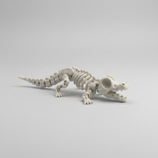 Skeleton Crocodile Fidget Toy - Articulated 3D Printed picture