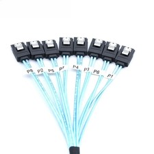 Server SSD 8×180° SATA 7P Female to Female 12Gbps High Speed SATA Cable picture