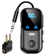 2-in-1 Bluetooth Transmitter Receiver with 3.5mm AUX for TV/Car/Airplane picture