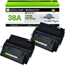 2PK For HP 38A/Q1338A BK Toner Cartridge New Open Box 4200 4200n 4200tn 4200dtn picture