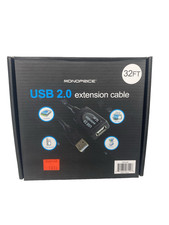 Monoprice USB-A to USB-A Female 2.0 Extension Cable 32 Feet Black 28/24AWG NEW picture