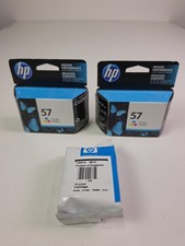 3 Pack HP 57 Tri-color Ink Cartridge | Works with DeskJet F4100, 450, 5000, 9600 picture