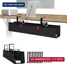 Univivi No Drill Under Desk Cable Management Tray, 28 inch Cable Management picture