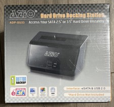 AZIO ADP-SU33 Hard Drive Docking Station SATA 2.5” or 3.5” New / Sealed Box picture
