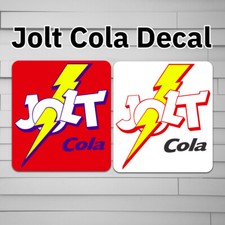Jolt Cola Decal (vinyl Sticker, Car laptop window tumbler water bottle) caffeine picture