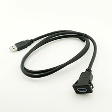 100cm Car Dashboard Flush Mount USB 3.0 A Socket Extension Lead Panel Cable Cord picture