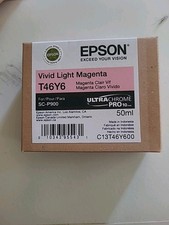 New Epson T46Y6 50ml Vivid Light Magenta Ink Cartridge Exp 05/25 picture