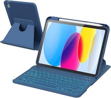 Case for iPad 11th/10th Generation - 360° Rotatable Case with Detachable Keyboar picture