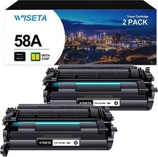 2x 58A Replacement Toner Cartridge with Chip for HP M304, M404, M406, M428, M430 picture