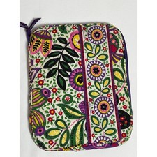 Vera Bradley Viva La Vera Quilted Tablet Sleeve Case Floral Purple Green 10x8 picture