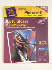 Avery 8x10 Glossy Digital Photo Paper, 12 sheets + Free Microsoft Software, picture