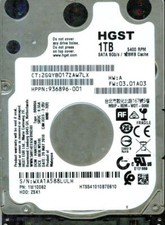 HTS541010B7E610  P/N: 1W10082  DCM: HANT2AN  FW: 03.01A03 HGST SATA 1TB WXA1 picture