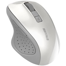 Buffalo 5-Button Bluetooth 5.0 Blue LED Mouse White with Back/Forward Buttons picture