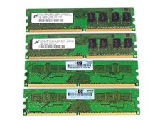 4GB (4x 1GB) HP 377726-888 MT8HTF12864AY-667E1 DDR2-667Mhz PC2-5300U RAM picture