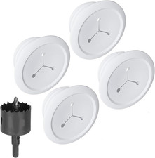 Wall Cable Hider Grommet Kit 4 Pack Wire Management for TV Desk Speaker Cords picture