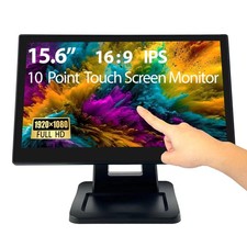 ANGEL POS 15.6 Inch 1920 x 1080 FHD IPS Touchscreen Monitor 15.6, Black picture