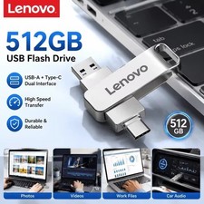 Lenovo USB 3.2 512GB OTG Flash Drive USB-C Type-C Metal Memory Stick Pen Drive picture