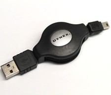USB Retractable Data Sync Cable to Mini USB Cord for GPS Digital Camera Phone picture