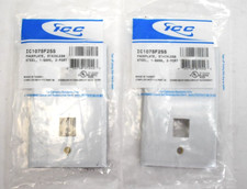 ICC Faceplates Stainless Steel 2-Port 1 Gang IC107SF2SS White Face Lot of 2 picture