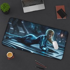 Samus Aran Mouse Pad, Sci-Fi Gaming Desk Mat, Gamer Gift picture
