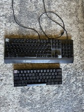 Lot of 2 Keyboards, MSI VIGOR GK30 Gaming Keyboard & Motospeed CK61 60% WORKING picture