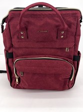 LOVEVOOK Women's Laptop Backpack USB Purple (Burgundy) & Black 17 Inch Travel picture