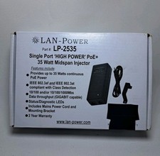 LAN-power Lp-2535 Single Port High Power Poe+ 35 Watt Mid span Injector picture
