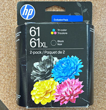 HP 61/61XL Genuine/Original Inkjet Ink Cartridges 2-Pack (BK/Tri-Color) picture