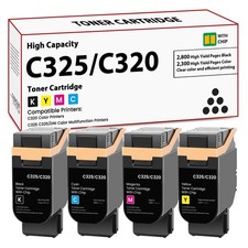 C320 C325 Toner Cartridge for Xerox C325DNI C320DNI Printer 4-Pack BCMY New Chip picture