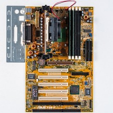 Asus P2B-F Slot 1 ATX Motherboard AGP 2x ISA Intel 440BX Windows 98 Retro Gaming picture