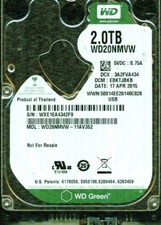WD20NMVW-11AV3S2,  DCM: EBKTJBKB  WESTERN DIGITAL 2TB, USB 3.0  WXE1  APR 2015 picture