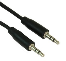 12ft 3.5mm SLIM Mini-Stereo TRS Male to Male Speaker/Audio Cable  Black picture
