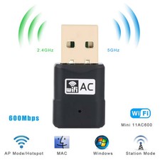 600 Mbps Mini USB WiFi Adapter 802.11ac Wireless Network Dongle for PC Windows picture